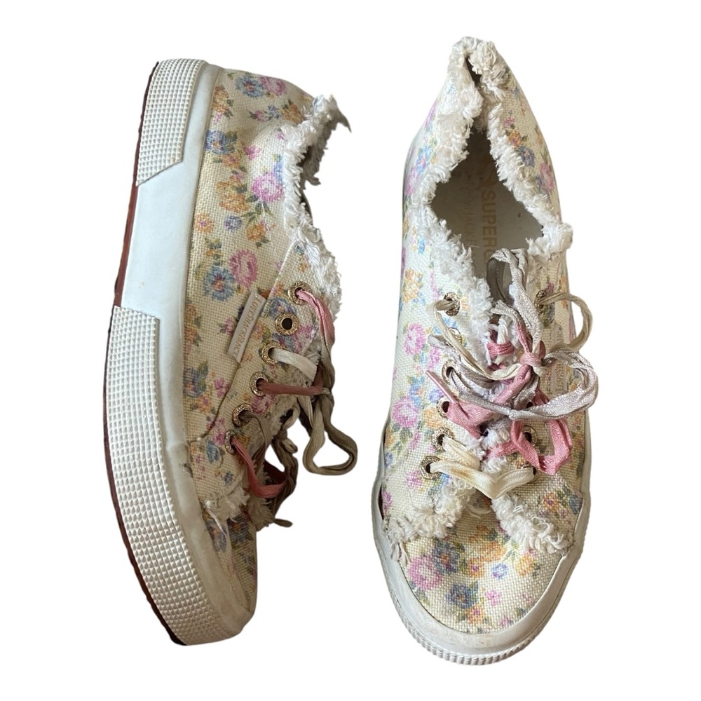 LoveShackFancy Floral Canvas Flats